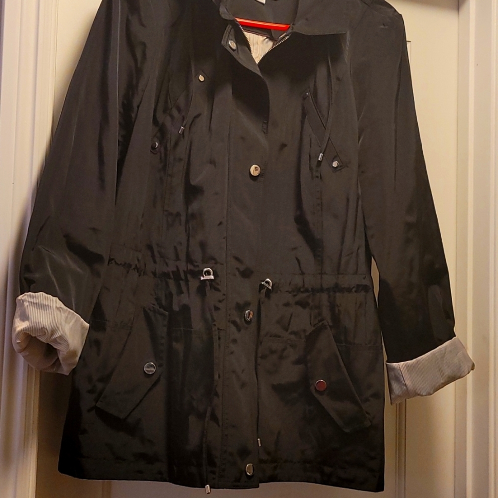 Charter Club water resistance Anchorage Jacket with hood.